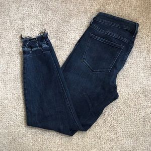 NWOT Old Navy Rockstar Dark Wash Super Skinny Ankle Mid-Rise Jeans, Size 8